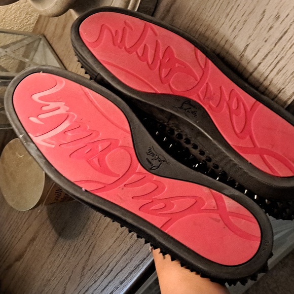 Christian Louboutin Black Spike Roller Boat Sneaker - Picture 6 of 6
